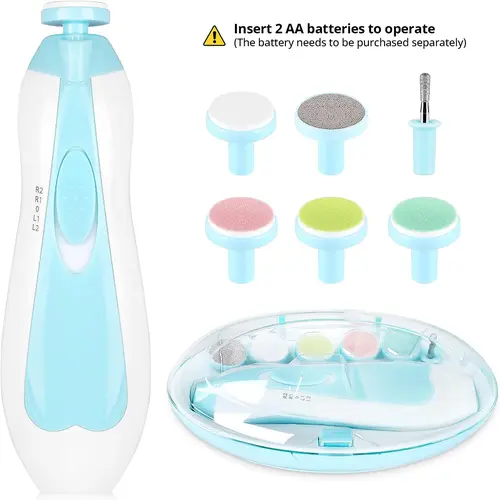 Cochildor Ergonomic ABS Baby Nail Trimmer Kit for Newborns & Toddlers, Electronic Nail File with Adjustable Speeds and LED Lights, Nails Kit Set sohochic