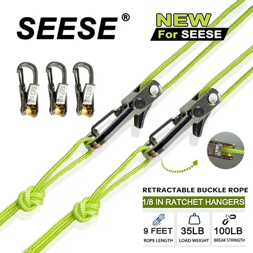 SEESE Rope Tightening Tool & Tensioner,  Retractable Buckle Rope-Adjustable Ropes 2026 New Rope Roller with Accessory Cord - Easy Secure Tie Down for Outdoor,Camping, Marine Rope,and Boating Guy Lines ,Tools Gadgets,Truck Stuff ,Car Essentials