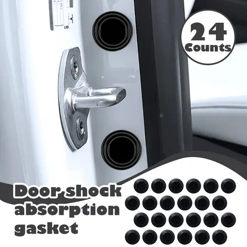 24 Counts Car Door Shock Absorbing Gasket,Water-Resistant Adhesive, Strong and Durable, Protects Car Paint