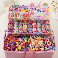 Kids' & Women's Dopamine Hair Accessories Set (618PCS No Organizer/2261PCS With Organizer Box) - Kawaii Colorful Princess Accessories Including Bow, Cartoon, Star Drop, Flower, Mini Hairpins & Simple Hair Rings, Ideal Gift for Fashion Lovers, Accessories,