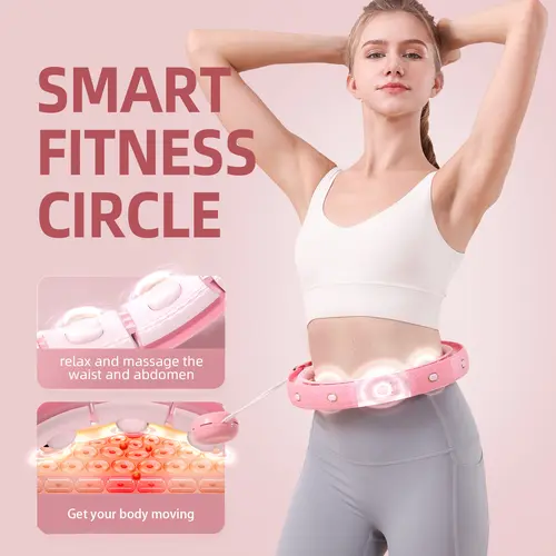 Weighted Adult Circular Hoop - 360° Design Detachable Exercise Equipment with High-Definition Large Screen, Waist-Shaping Home Fitness Gear