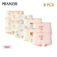 【Size up 1】MIANZHI Girls' Cotton Boyshort Underwear 8-Pack - Soft Elastic, Breathable Fabric, Pastel Color, All-Season Daily Wear, for 2-10 Year Old Toddlers, Kids Clothing Girls,summerwins summerwins,back to school,back to school shopping,back to school,