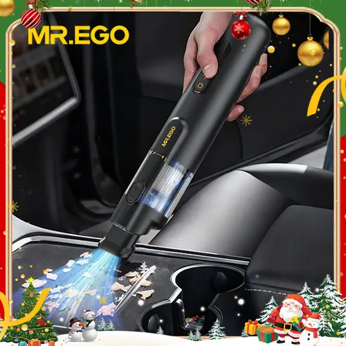 MR.EGO Compact Cordless 4-in-1 Vacuum Cleaner, 20000Pa Powerful Suction Interior Car Cleaner, 2 Modes, Green LED Light, Type-C Charging, Ultra-Light Auto Accessories for Deep Clean Car Cleaning Kit (Black),sohochic