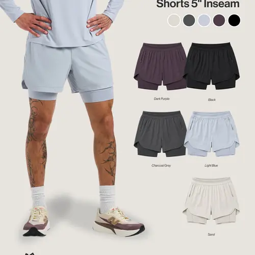 Haus | All-Day Performance Shorts | Built-In Liner | 5" Inseam