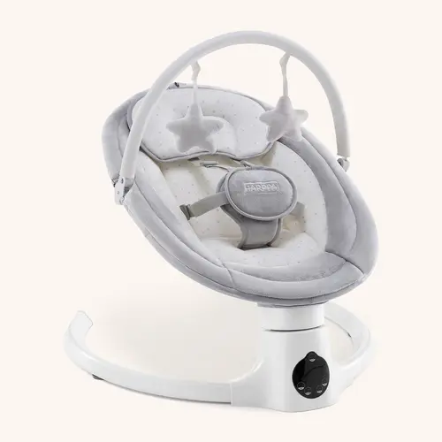 [sohochic]HARPPA Weddell Lite Electric Baby Swing, Compact Newborn Bouncer & Rocking Chair with Music Speaker, Secure Harness, 5 Adjustable Speeds, Foldable Base, Breathable Pad, Baby Items, Newborn Baby, Rocker For Newborn, Swings For Infants