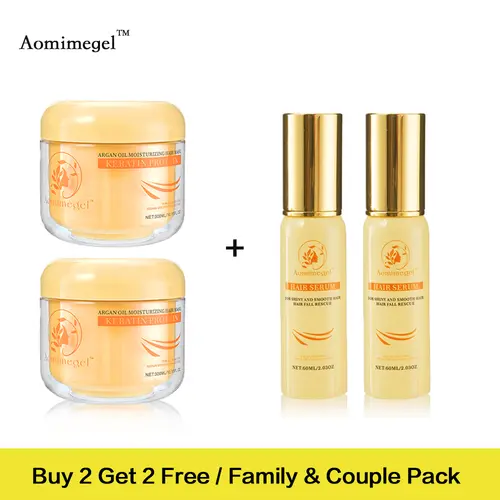 Aomimegel Premium Hair Mask & Hair Oil Set, 2 Masks + 2 SerumsDeeply nourishes, repairs damage, adds moisture and shine. Smooths frizz, hydrates, protects, strengthens hair.Shampoo，Conditioner，Hair Oil，Hair Mask，Hair Care，Moisturizing & Hydrating,sohochic