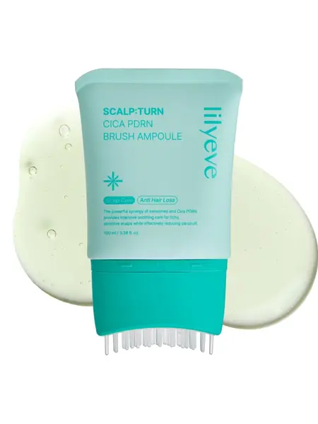 [LILYEVE] SCALPTURN Cica PDRN Scalp Serum with Built-In Brush | Dandruff, Flaky & Problem Scalp Care | 3.38 fl. oz.