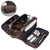 Men's Multifunctional Toiletry Bag, PU Leather Water-Resistant Durable Shaving Dopp Kit, Travel Grooming Organizer, Men's Accessories, Valentine's Day Gifts for Boyfriend,Fathers Day Gift tiktokshopbacktoschool,back to school,back to school haul,sohochic