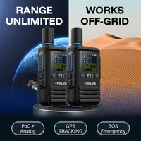 Poclink POC-1 Ultra, Global Coverage & Off Grid Dual Mode Walkie Talkies, Lifetime Free Sim in 84 Countries, 4G LTE PoC+Analog, Quick Bluetooth Pair, GPS Tracking, USB-C Rechargeable #SummerWins #DealsForYouDays