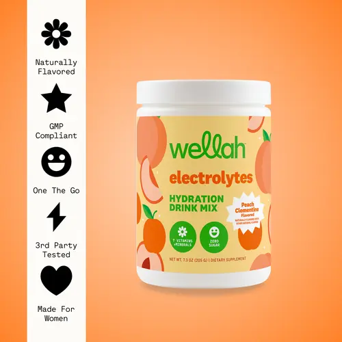 Wellah Electrolytes For Women | Hydration Drink Mix | Natural Flavored & Sweetened | 7 Vitamins & Minerals | Hydration for Woman | Micro Nutrients | Cellular Hydration | Skin Hydration |  electrolytes |  vitamins for women      50 Servings Sugar Supplemen