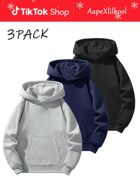 Men's Plain Solid Color Essential Comfortable Fitted Preppy Hoodie - Autumn Winter Regular Fit Longsleeve Casual Menswear Sweatshirt, Beige Daily Indoor Chic Top, Ideal Father's Day/Boyfriend Gift, Male Clothing