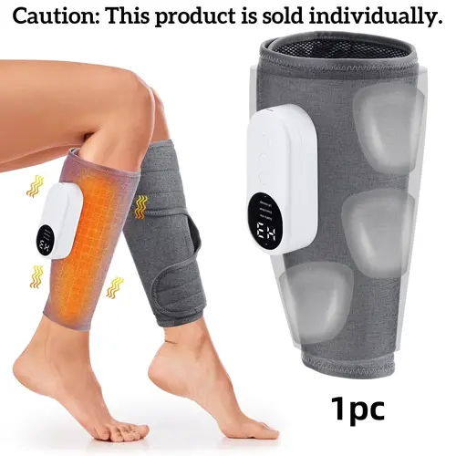 Cordless USB Rechargeable Lightweight Leg Massager - Air Compression for Calf & Foot Muscle Relief, 3 Modes, 3 Intensities, Adjustable Heat Pack, Universal Size Fit, Valentine's Day Gift (1Pc), Usb Rechargeable Massagers,sohochic
