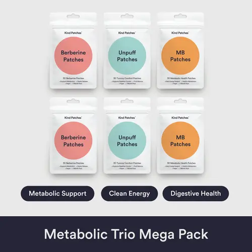 Kind Patches 6-Pack Ultimate Burn Bundle, Clean Energy, Balanced Gut, Digestive Health, Natural Ingredients, 6 Months Supply