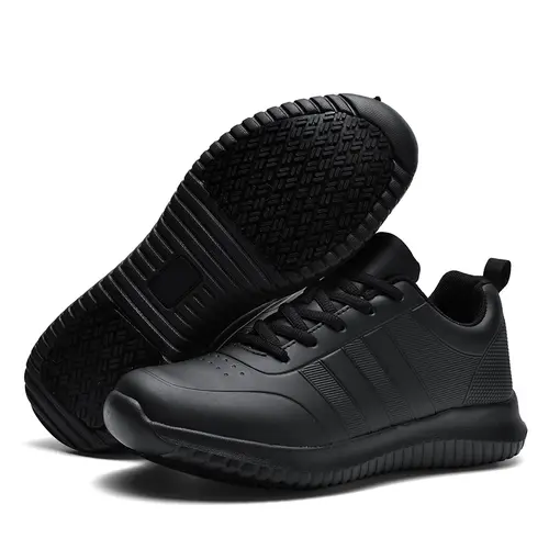 Picks Non Slip Work Shoes Waterproof SRC OilResistant Breathable Mesh Comfort Chef Footwear Men's & Women's Versions Black Nurse Stylish Closed Non Slip Work Shoes Work Safety Sneakers Kitchen Work Protective Shoes Work Safety Shoes sohochic