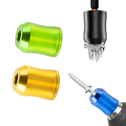 2-Pcs Magnetic Screw Ring - 1/4 Inch (6.35 mm) Inner Strong Magnet Hardware Tool Accessory, Screwdriver Components, Fits Most Bits, Drill Attachment for Power Bits, Hex Screwdrivers,toolupgrade