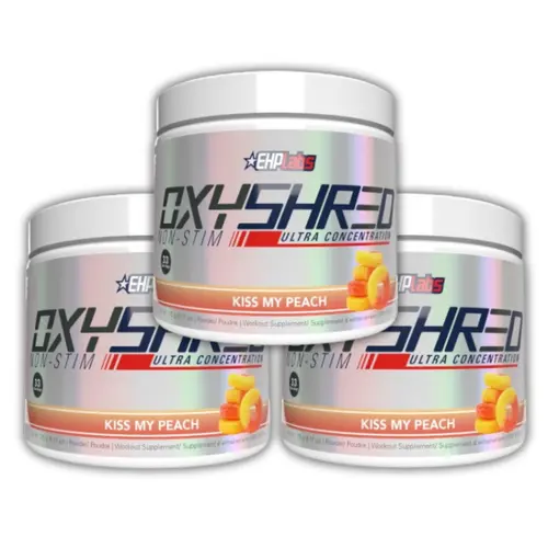 OxyShred Non-Stim Pre-Workout 3-Pack | 3 x 33 Serves | Caffeine-Free Energy Powder | Stimulant-Free Performance Support | Bulk Value Bundle