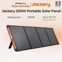 Jackery SolarSaga 200W Portable Solar Panel, IP68 with Sunlight Angle Indicator, Compatible with Jackery 1000v2/2000v2/2000 Plus/3000Pro Solar Generator, for Rooftops Outdoor Camping and RVs