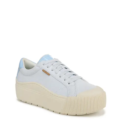 Dr. Scholl's Women's Time Off Max Lifted Platform Sneakers - Lifestyle Shoe Trainer, Thick-Soled Faux Leather-Lace-Up Casual Fabric Shoes with Cushioned Arch Support for Travel