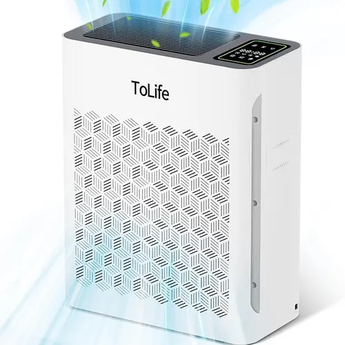[New Arrivals] ToLife TZ-K2 Air Purifier for Home Large Rooms up to 1,095 Sq. Ft., H13 HEPA Filter, PM2.5 Air Quality Display, Auto Mode and Timer for Smoke, Pollen and Pet Dander