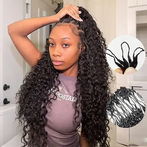 【FLASHSALE】Tinashe Miracle Knots Crochet Human Hair BOHO Braids Beach Curly & Burmese Curly & Kinky Curly Crochet Human Hair Boho Braids Bohemian Style Fashion Accessories #sohochic  #TikTokShopBackToSchool