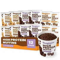 Bootylicious Protein Muffin, Chocolate Lovers, 12-Pack | 25g Protein High Fiber (16–18g) 7g Net Carbs* 200 Calories or Less
