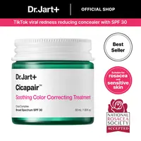 Dr.Jart+ Cicapair Redness Correcting Cream – Gentle Viral Green Color Corrector for Rosacea and Sensitive Skin | Conceals Blemishes | Korean Skincare | Centella Asiatica Extracts | Barrier Repair