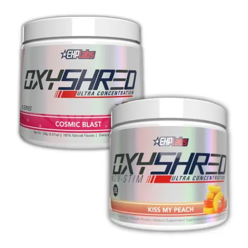 OxyShred Ultra + Non-Stim Fitness Supplement Bundle - Stim & Caffeine-Free Pre-Workout Dietary Combo, 33 Serves Each, Flexible Energy & Performance Boost, Gluten Free Supplement for Day Training