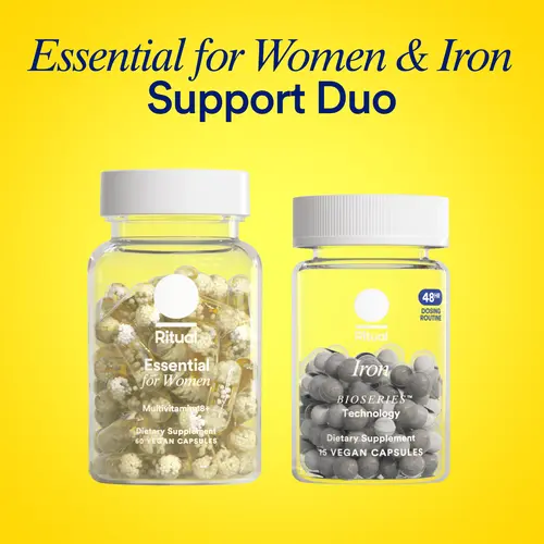Ritual’s Multivitamin & Iron Support Duo with Ritual’s New 48-Hour Iron BioSeries and Essential Multivitamin for Women 18+ to Support Foundational Health*, 30 Days Supply