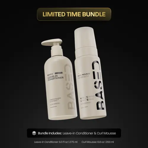 BASED Hydration & Volume Duo | Leave-In Conditioner & Curl Mousse Bundle | Science-Backed Ingredients