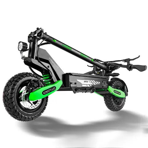 EOEOTWO GT06 Foldable Electric Scooter - 48V 13AH/23.4AH, 1200W Motor, 28MPH Max Speed, 40 mi Range, LED Display, Front & Rear Dual Shock Absorbers for Dual Shock Ride, Sports & Outdoor Fitness Equipment
