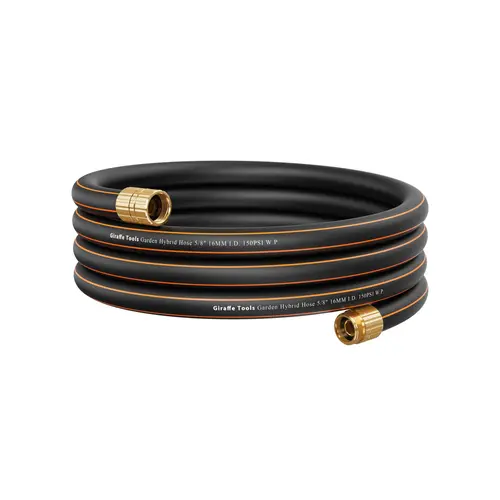 Giraffe Tools Gardening Flexible Hose - 6-25FT 5/8" Customizable 3-Layer Enhanced Structure, Aluminum-Plated Male-to-Female Attachment, All-Weather Flexibility, 150PSI W.P. 600 Burst PSI, Efficient Watering Equipment