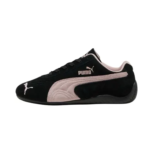 Women's Puma Speedcat OG Black Mauve Mist Retro Racing Sneakers - Premium Suede, Stripes, Daily Casual Lifestyle Walking Footwear, Fashion Shoes