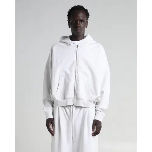 Cropped Double Zip Hoodie