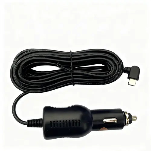 【HiEHA】Universal 3.5M 5V/3A Cigarette Lighter Car Charger  Power Cord with Type-C Port for 7" & 8" CarPlay, Dash Cams, iPhone iPad
