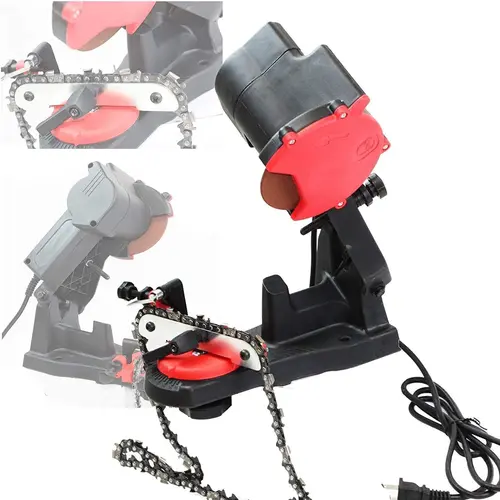 85 Watts Electric Power Chainsaw Sharpener with 4-1/4"x1/8" Chain Saw Grinding Wheel, 4200 RPM Motor, 120V/60Hz, Adjustable Auto Feed Roller, Wall/Bench/Vise Mount, All Pitch Sizes, Efficient Sharpening for Oregon Husqvarna Stihl Echo Saw Chains