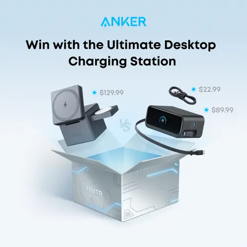 Anker Desktop Essentials Blind Box Power Bundle - Fast Charging, Space-Saving, Portable, Retractable, LCD-Equipped for Smartphone & Cellphone | DealsForYouDays, Electronic,back to school,back to school haul,sohochic