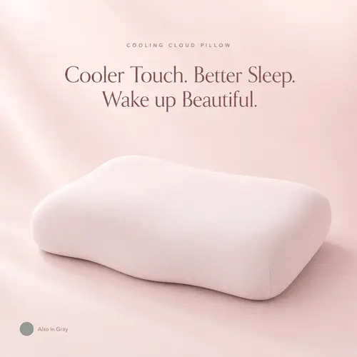 GEECO Neck Care Pillow for Sleeping, Adjustable Dual-Height 5.5/5.1 in Breathable Cooling Removable Cover, Supportive High-Density Foam Core for Side/Back Sleepers,sohochic
