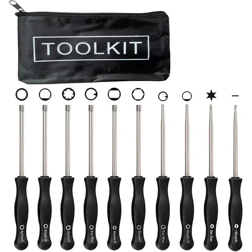 10-Piece Steel Carburetor Adjustment Tool Kit with Screwdriver Components for 2-Cycle Small Engines Carb Tune-Up, Trimmer, Weedeater Screwdriver Sets, Carburetor Adjustment Tool, #toolupgrade