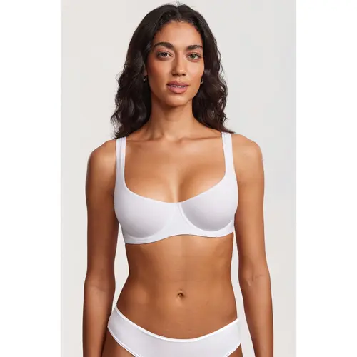 DOBREVA Women's Underwire Balconette Bra No Padded Adjustable Breathable Clothes Day