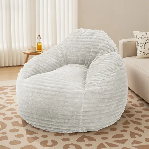 Sweetcrispy 39-Inch Memory Foam Filled Bean Bag Chair - Furniture with Backrest & Armrests, Supportive Chair for Bedroom, Comfy Indoor Sofa for Adults & Kids, Ideal for Dorm & Living Room