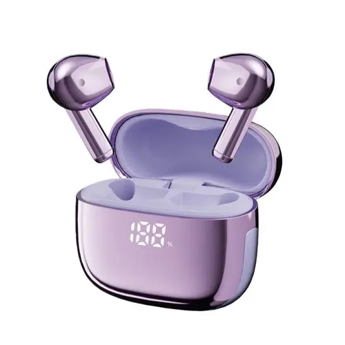 Y46 Wireless Bluetooth 6.0 Earbuds - Hi-Fi In-Ear Headset with Digital Battery Display, 360° Spatial Surround Sound, Mirror-Finish Metallic Design, Mobile Connection, Charging Support, for Music & Calls, Compatible with Android & iOS, Audio Electronic