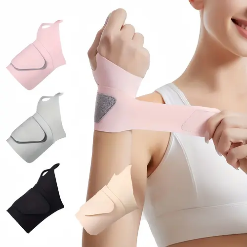 Unisex Youth Size 4-Pack Wrist Guards - Nylon Compression Sports Wristbands, Ultra-Thin Elastic Bands, Adjustable Secure Fit, Lightweight Support, All-Season Accessories, 4-Pack Convenience, 4pack for Rotation Use