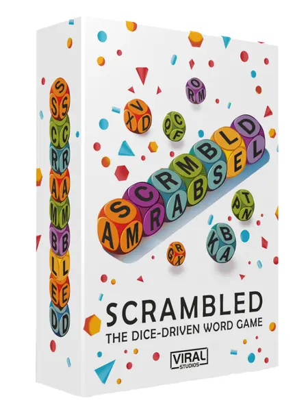 Scrambled Dice Word Game for 1-5 Players Brain Exercise Party Game Ages 8+ Perfect for Parties and Family Game Nights