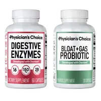 Physician's Choice Ultimate Bloat Bundle: Bloat & Gas Probiotic 30ct + Digestive Enzymes 60ct - Daily Support for Gut Health + Bloating & Gas Relief