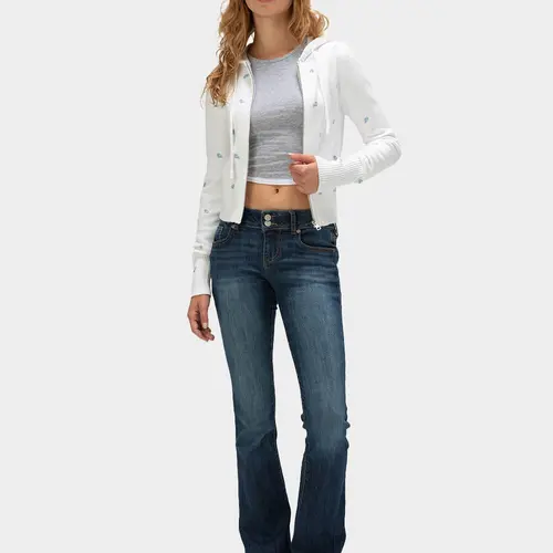 RSQ Womens Low Rise Double Button Bootcut Jeans