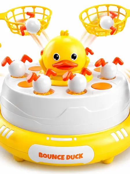Bounce & Catch Duck Game – Funny Action Board Game for Kids, 2-Player Toy with Nets, Perfect Christmas Gift