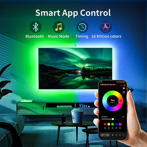 LED Lights for TV, 9.84FT-19.68FTLED Lights for 32-85 Inch TVs, RGB TV Backlight Behind, Music Sync Bluetooth APP and Remote Control  Strip Lights USB Powered for Gaming Bedroom Gaming, Home Decor  #summerwins  #DealsForYouDays