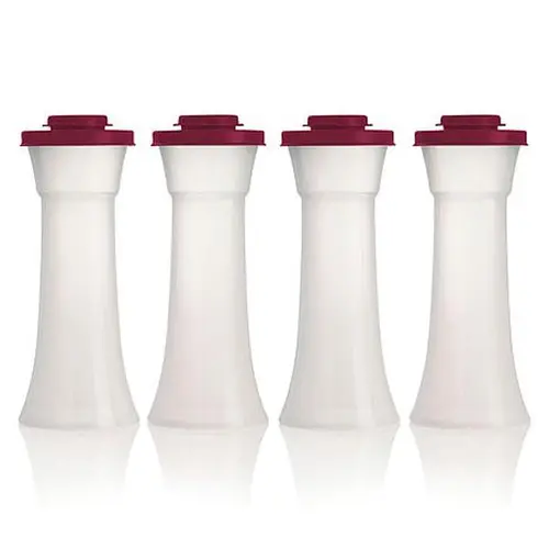 Tupperware 4-piece Hourglass Seasoning Shaker Set