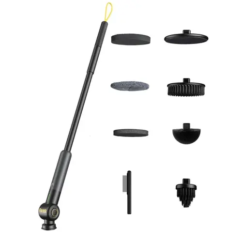 Fanttik G9 Pro Cordless Electric Spin Scrubber Brush - VoltiPulse Motor, Dual-Speed Control, 6 Brush Heads, Adjustable Angle, IPX7 Waterproof, Type-C Charging Port, Display - Cleaning Tools, Cordless Shower Scrubber, Bathroom Gadget, Father's Day Dad Gift