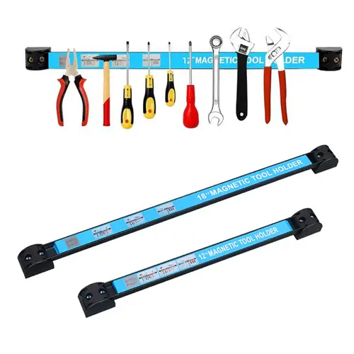 Heavy Duty Magnetic Tool Holder Strip - Metal Garage Tool Racks & Bars for Garage Organization, Hanging Organizer with Mounting Screws (12in 1 Item, 18" and 12" Options) for Workshop
